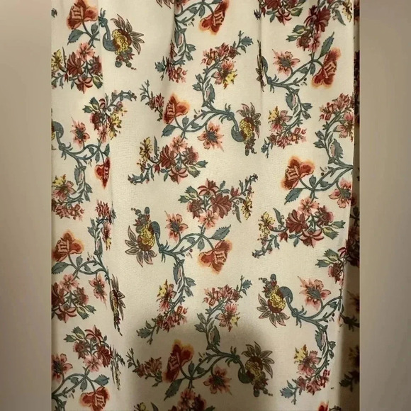 Max Studio cream floral blouse size L - Picture 3 of 8